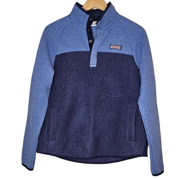 Vineyard Vines Quarter Button Quilted Fleece Size Small - Picture 1 of 7